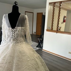 Gorgeous off white wedding dress from Saudi Arabia.